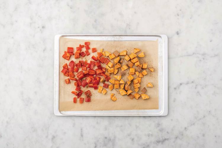 Roast the veggies