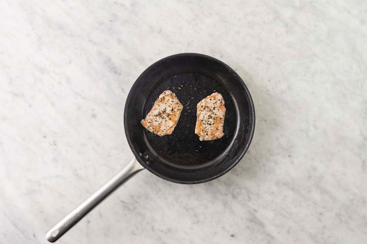 Cook the pork steaks