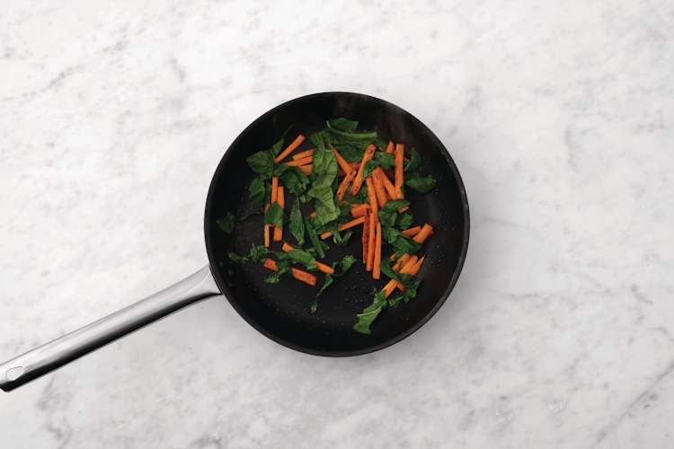 Cook the veggies