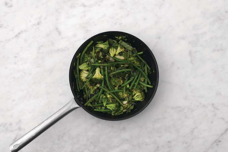 Cook the veggies