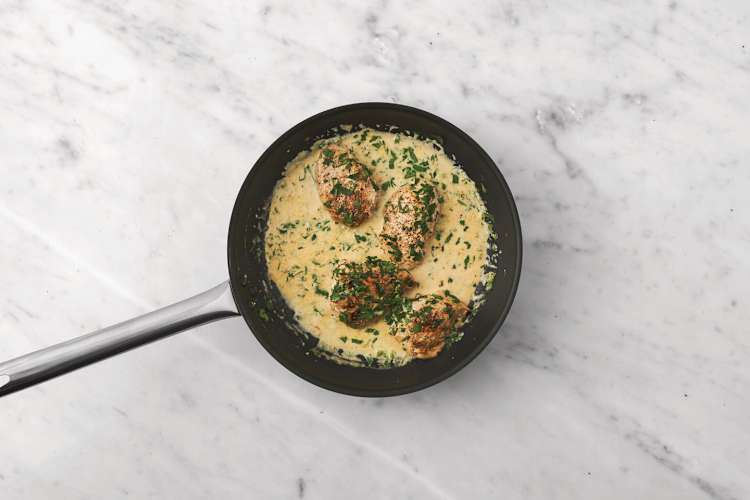 Cook the chicken & sauce