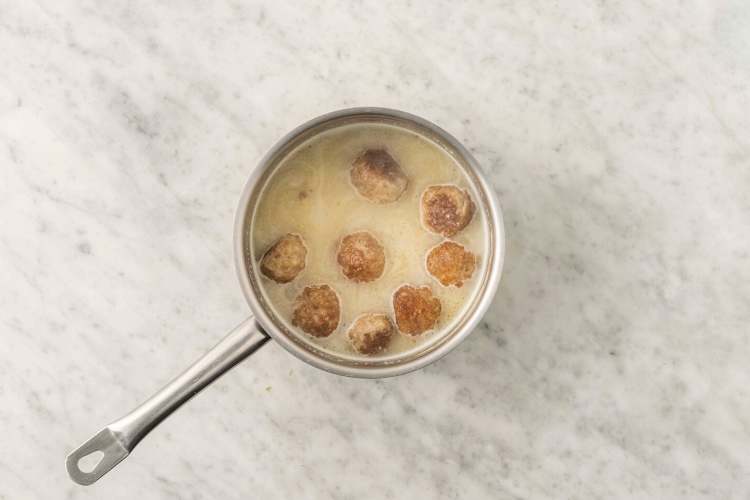 Cook the meatballs