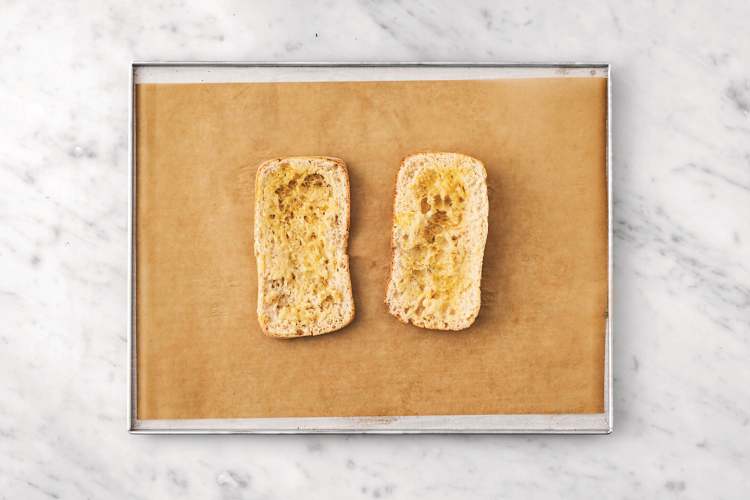 Bake the garlic dippers