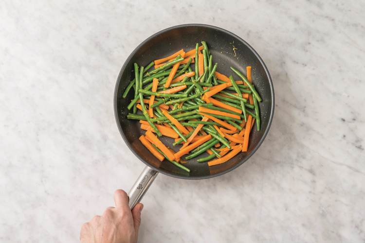 Cook the veggies 
