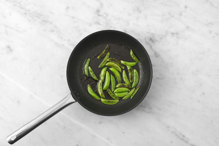 Fry the Sugar Snaps