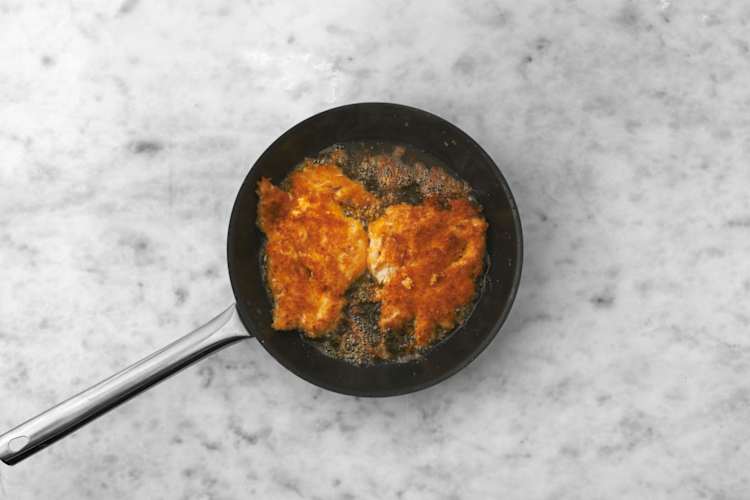 Sear and roast schnitzels