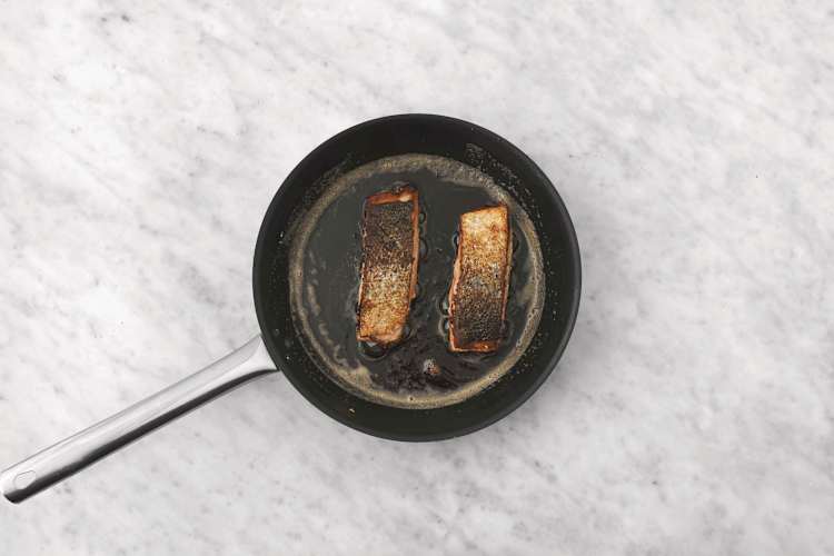 Cook the salmon