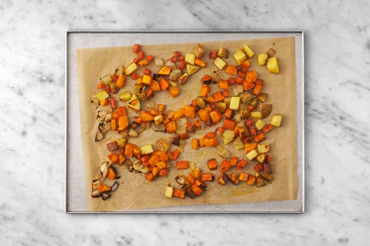 Roast the veggies & get prepped