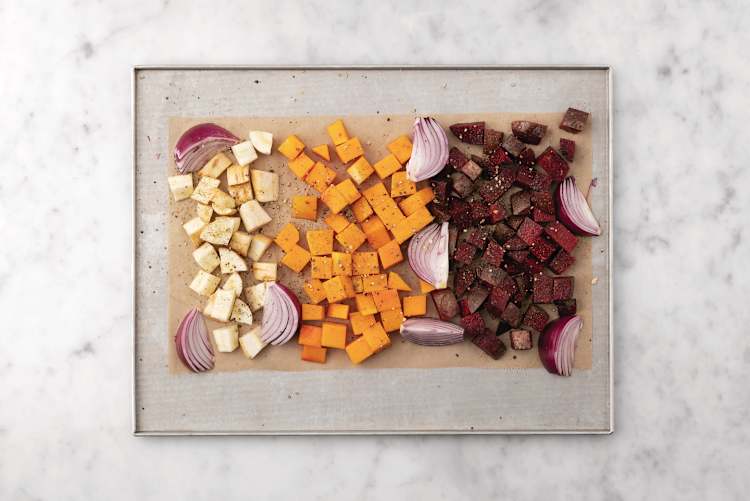 Roast the veggies