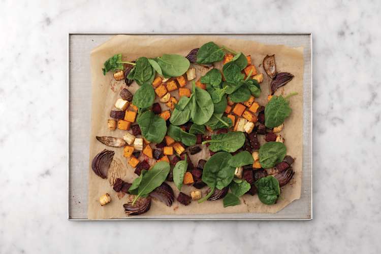 Toss the veggies
