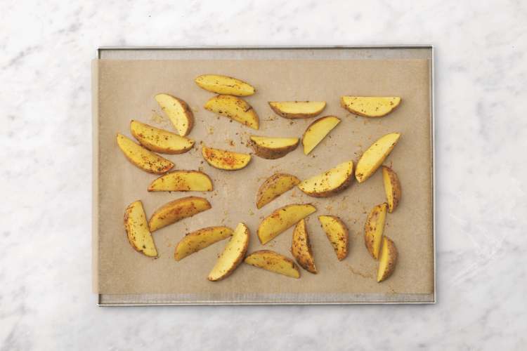 Bake the wedges 