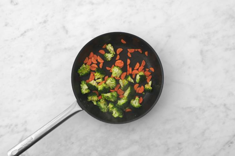 Cook the veggies