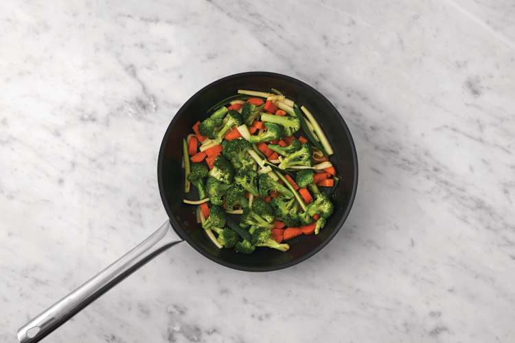 Cook the veggies