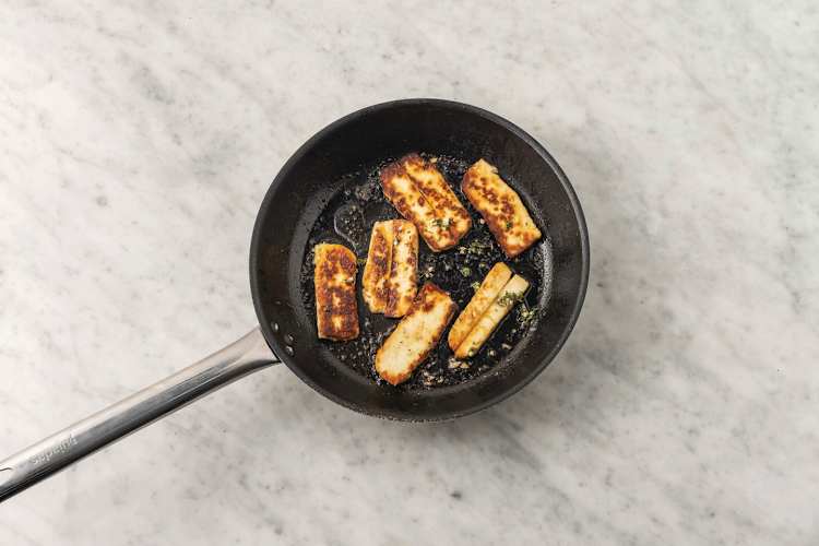 Cook the haloumi