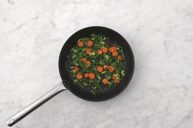 Cook the veggies