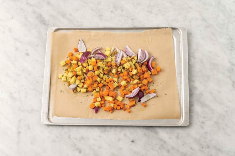 Roast the veggies