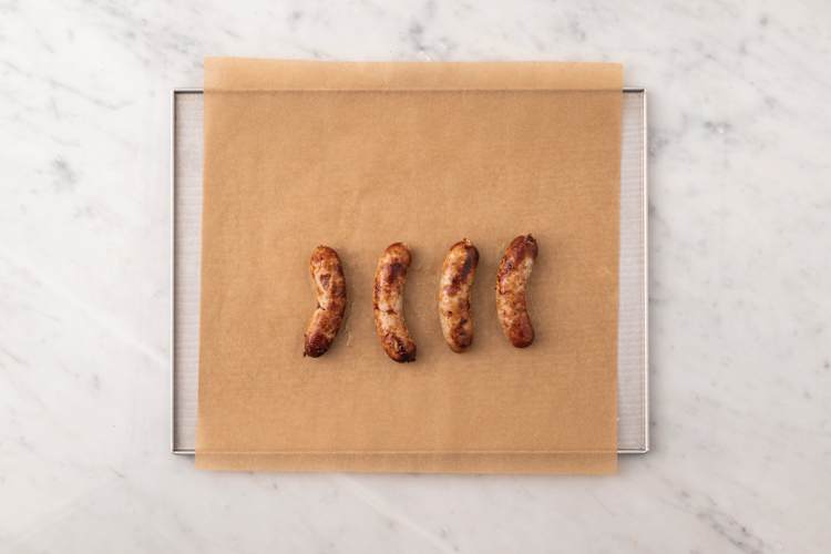 Cook the sausages