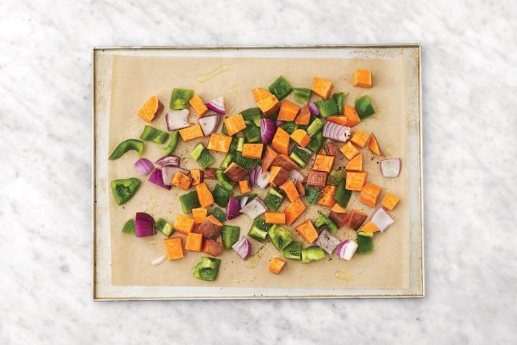 Roast the veggies