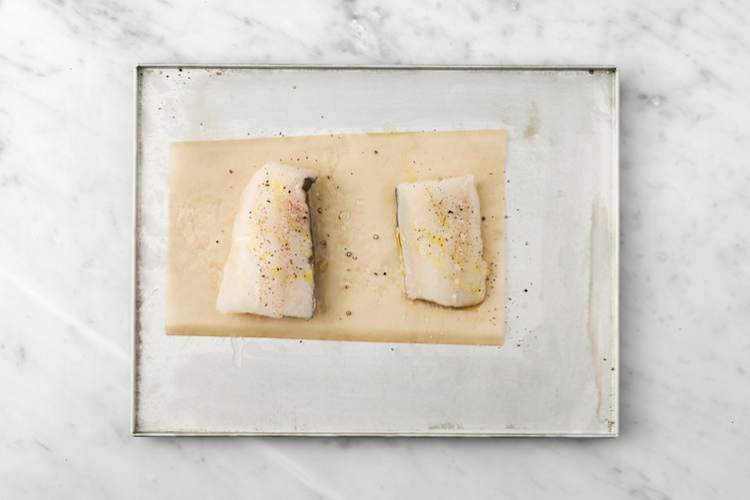 Bake the salmon