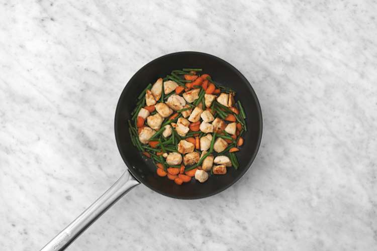 Fry the Chicken and Veg