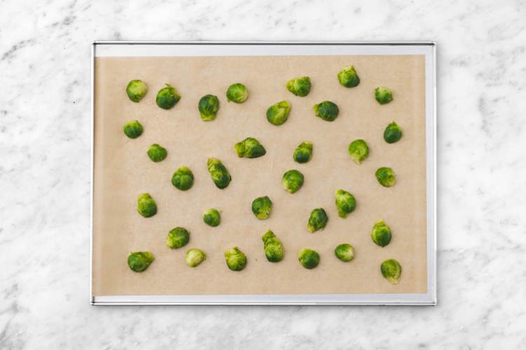 Roast the Brussels sprouts