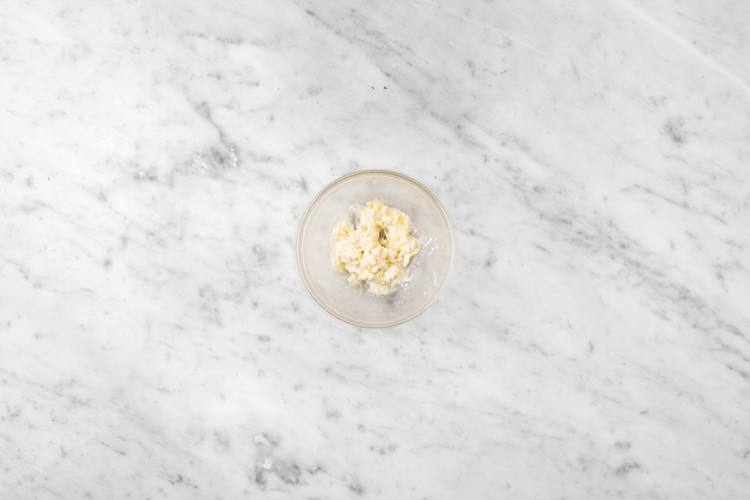 Make the garlic fetta dressing