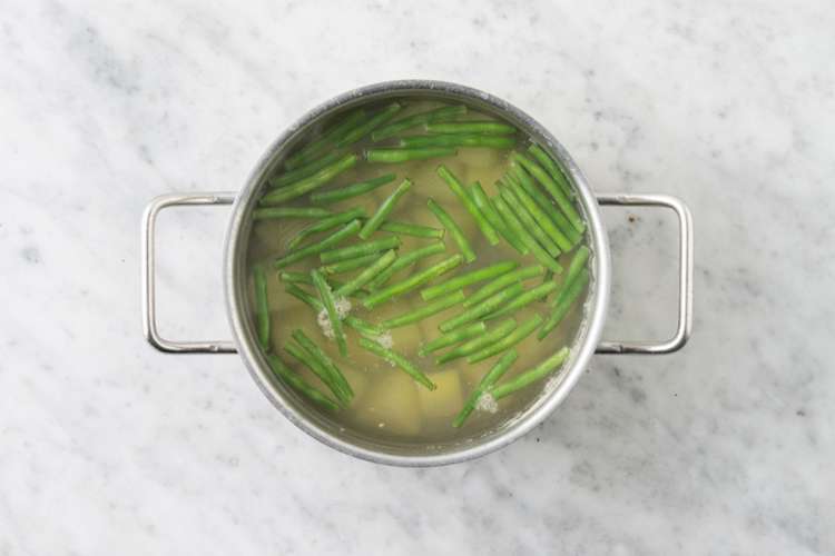 Cook the potato & beans