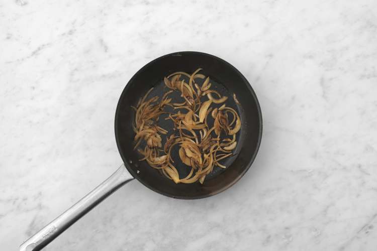 Caramelise the Chorizo and Onion
