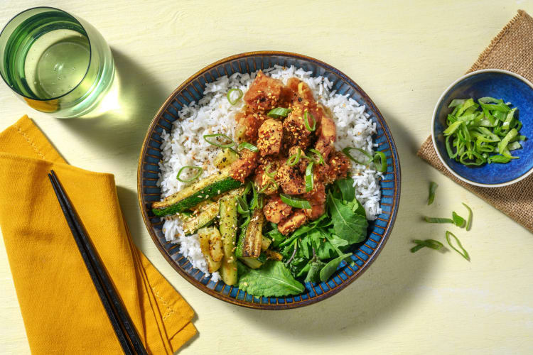 Pollo speziato in salsa teriyaki