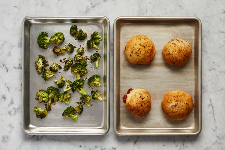 Roast Broccoli & Rolls