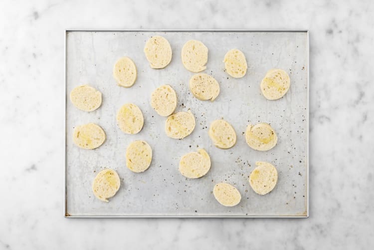 Prep and bake crostini