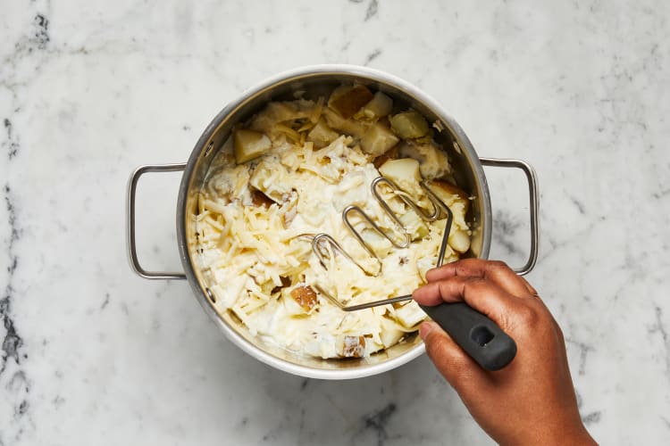 Make Sauce & Mash Potatoes