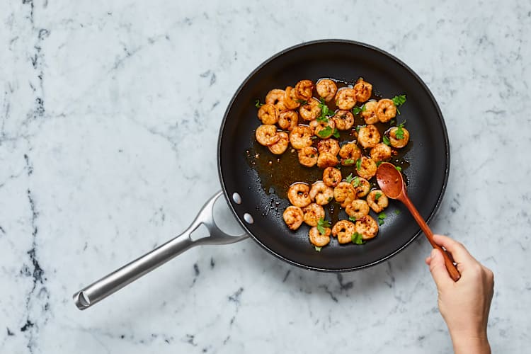 Cook shrimp