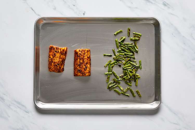 Roast Green Beans & Cobia
