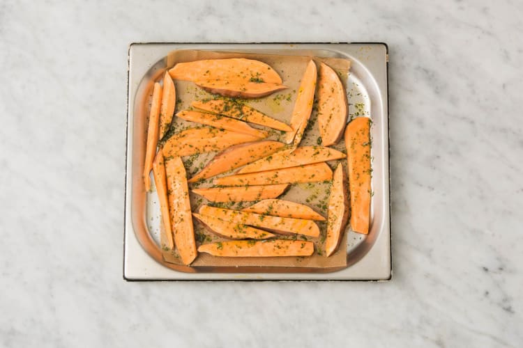 Bake the sweet potato