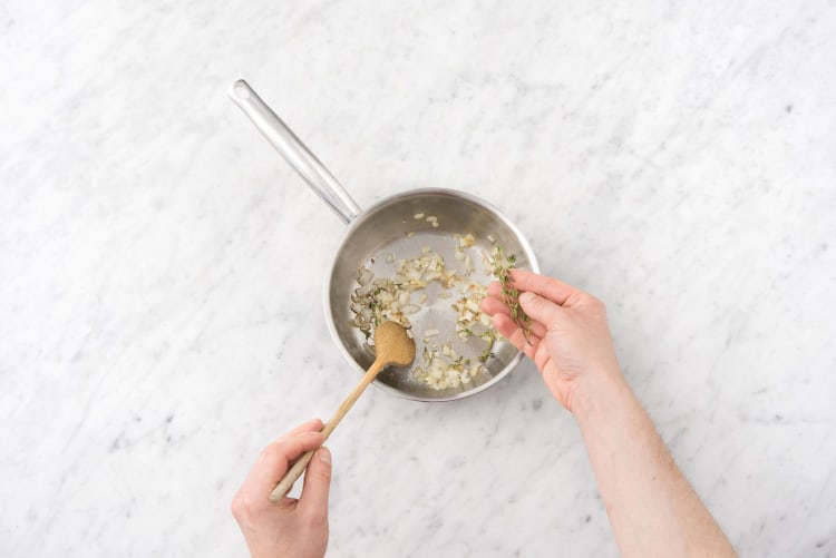 Prep and start the risotto