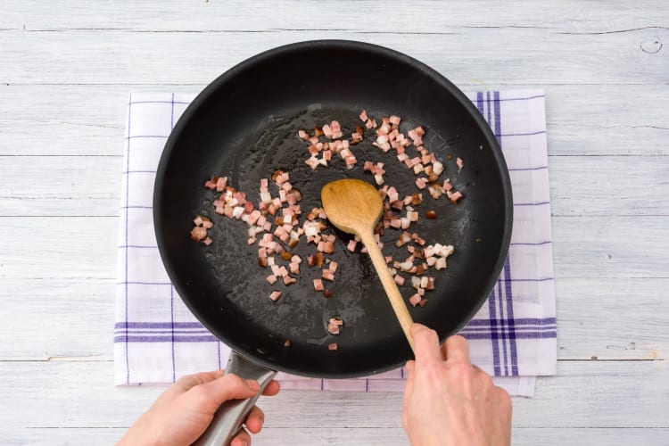 Prep and cook the pancetta