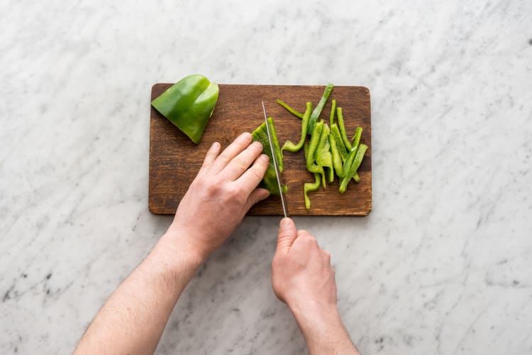 Slice the capsicum