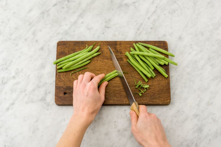 Cook the green beans