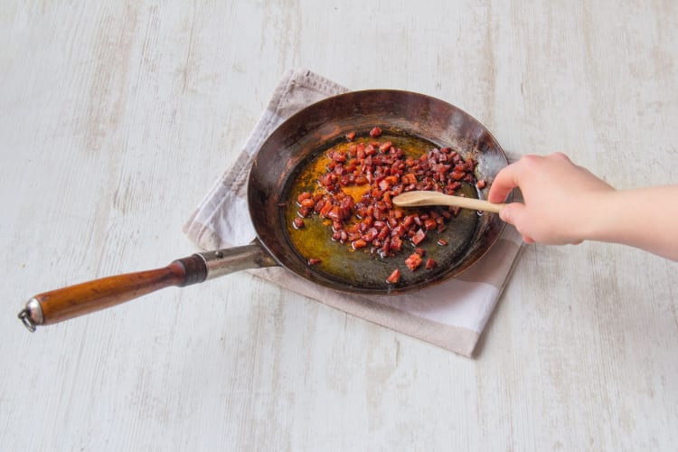 Cook the chorizo