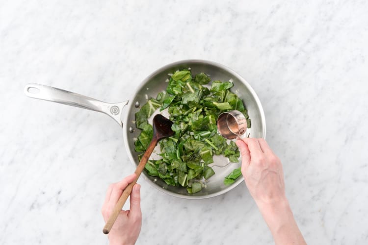 Cook the collard greens