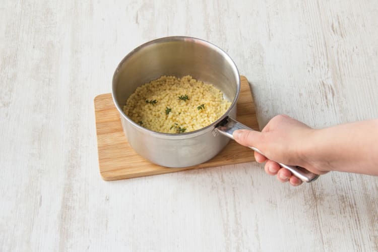 Cook the Israeli couscous