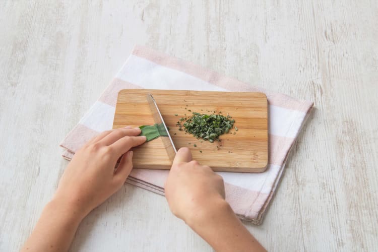 Finely chop the parsley