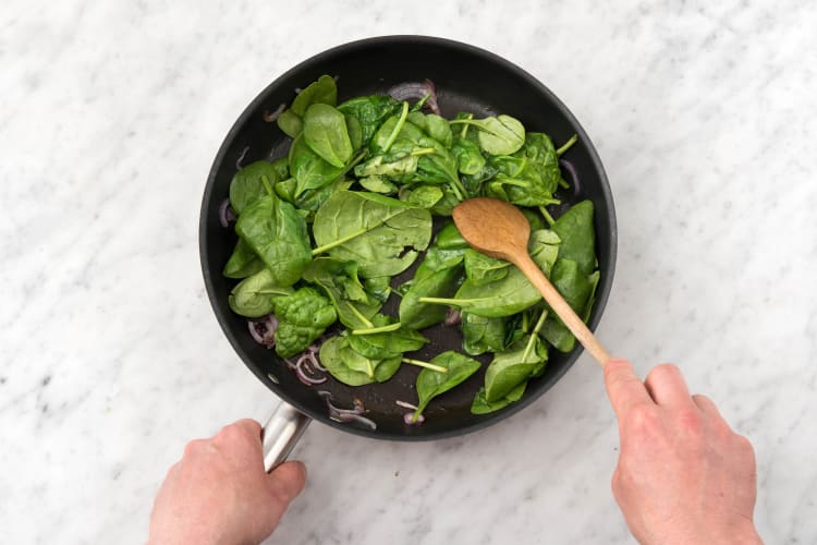 Wilt the baby spinach