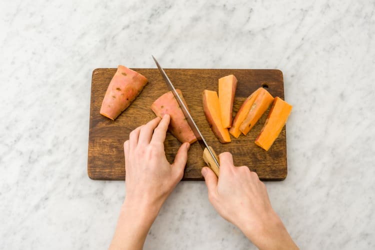 Roast the sweet potatoes