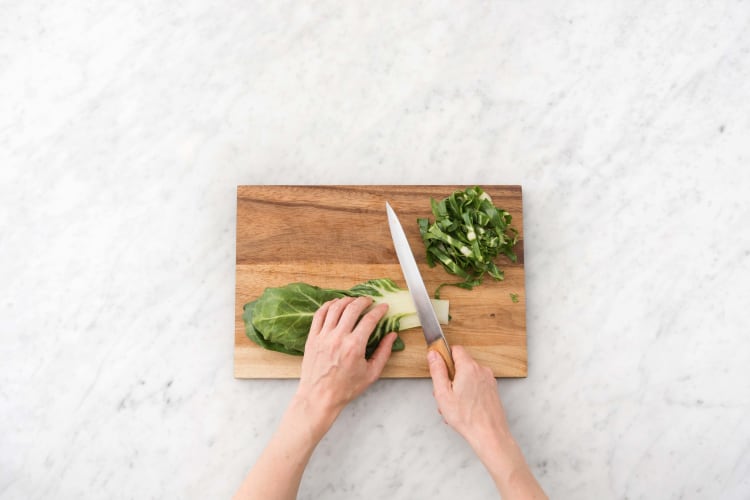 Finely chop the silverbeet