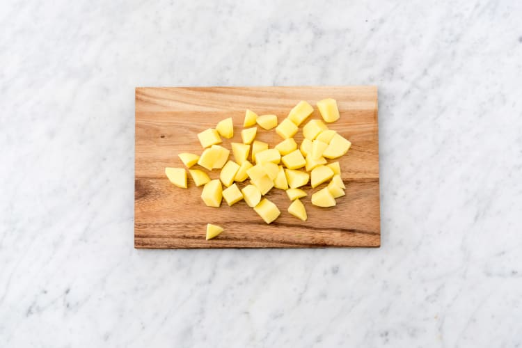 Prep potatoes.