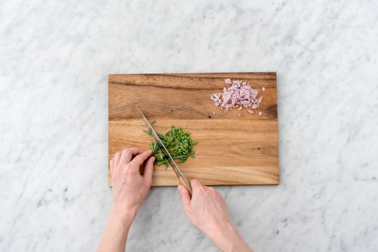 Prep veggies.