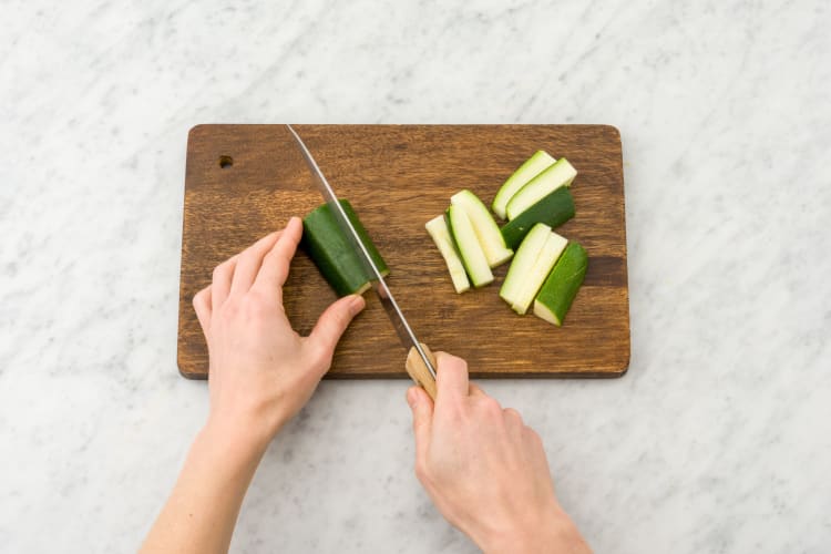 Prep veggies.