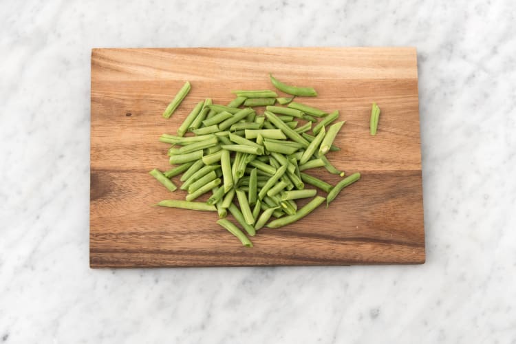 Prep green beans.